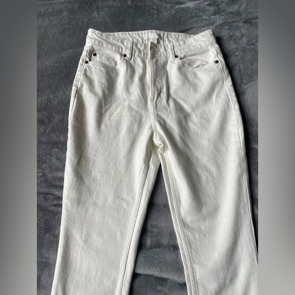 H&M Straight High Jeans - White - Picture 3 of 5